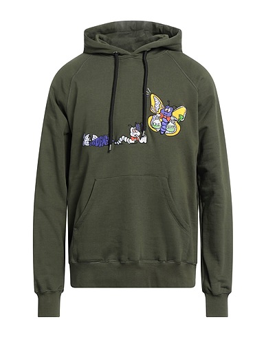 PAS DE MER Hooded track jacket  Military green 100% Cotton