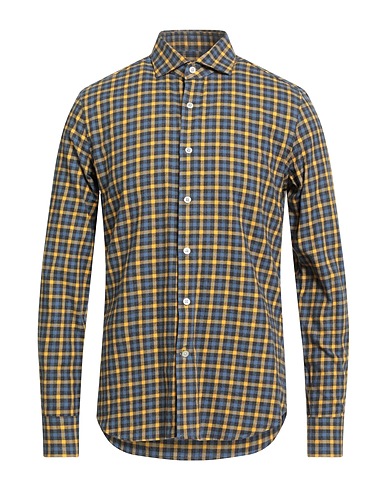 GHIRARDELLI Checked shirt Slate blue 100% Cotton
