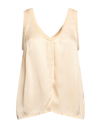 RAQUEL ALLEGRA Top Beige 100% Rayon, Elastane