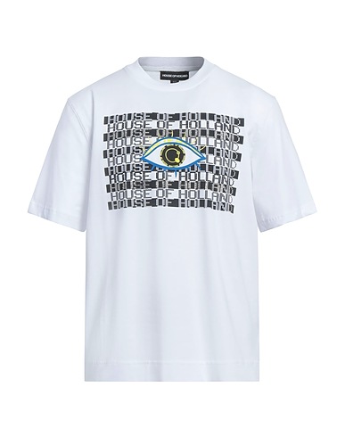 HOUSE OF HOLLAND T-shirt Bianco 95% Cotone, 5% Elastan