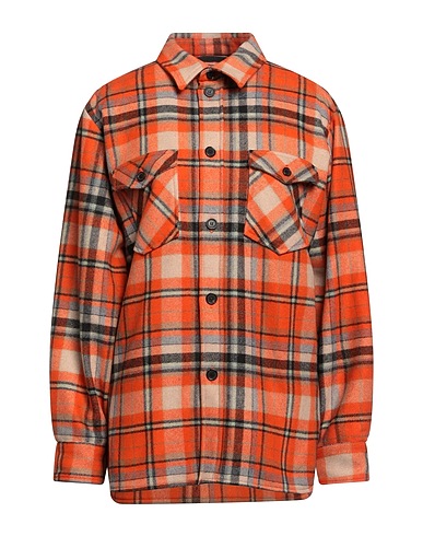 DEPARTMENT 5 Camicia a quadri Arancione 70% Lana, 20% Poliammide, 5% Acrilico, 5% Altre Fibre