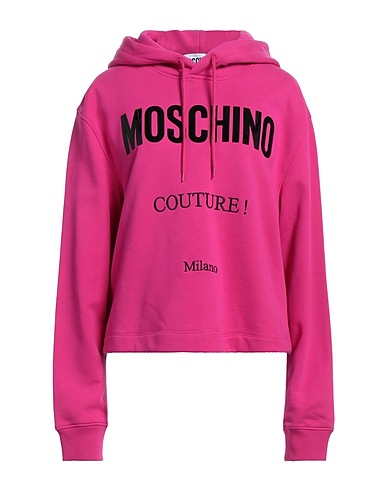 MOSCHINO Hooded track jacket  COUTURE Fuchsia 100% Organic cotton