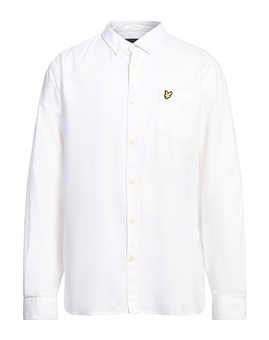 LYLE & SCOTT Однотонная рубашка VINTAGE Белый 100% Органический хлопок