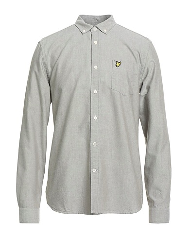 LYLE & SCOTT Einfarbiges Hemd VINTAGE Hellgrau 100% Organische Baumwolle