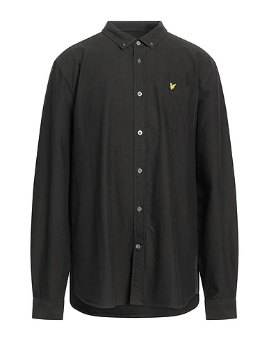 LYLE & SCOTT Einfarbiges Hemd VINTAGE Braungrau 100% Organische Baumwolle