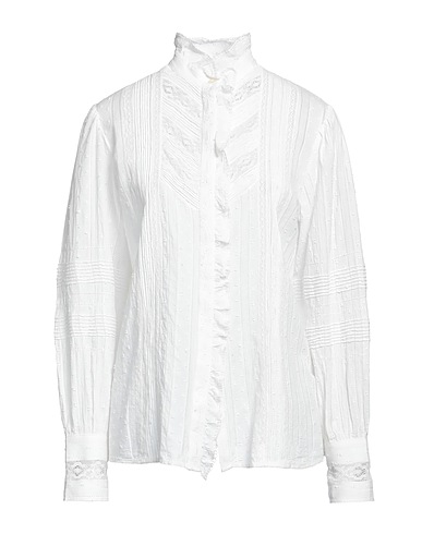 ETRO Solid colour shirts & blouses White 100% Cotton, Polyester