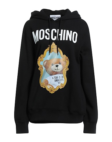 MOSCHINO Felpa Nero 100% Cotone organico