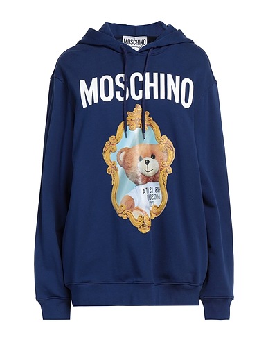 MOSCHINO Felpa Blu 100% Cotone organico