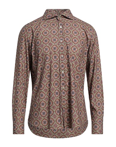 GIANNETTO PORTOFINO Patterned shirt Green 100% Cotton
