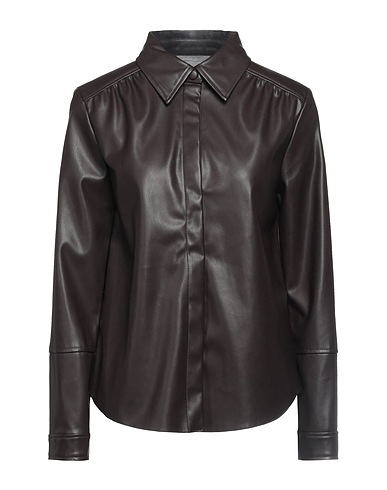 BA&SH Chemises et chemisiers de couleur unie Moka 50% Polyuréthane, 50% Polyester