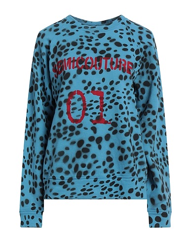 SEMICOUTURE Sweatshirt Light blue 80% Cotton, 20% Polyester