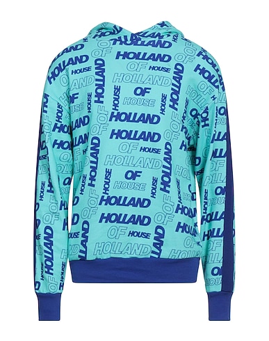 HOUSE OF HOLLAND Hooded track jacket  Turquoise 100% Cotton