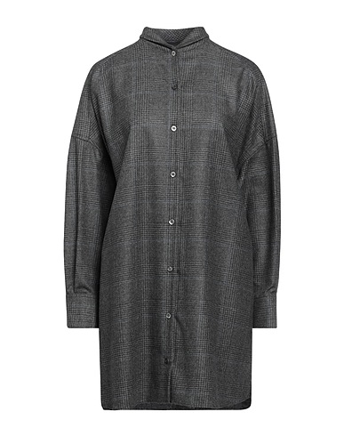 ASPESI Patterned shirts & blouses Grey 62% Virgin Wool, 19% Acrylic, 16% Polyamide, 3% Cashmere