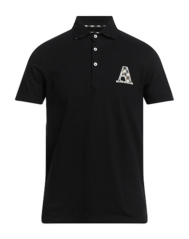 AQUASCUTUM ACTIVE Polo Nero 95% Cotone, 5% Elastan