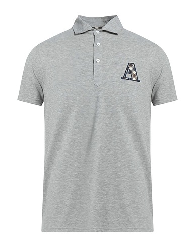 AQUASCUTUM ACTIVE Polo shirt Light grey 95% Cotton, 5% Elastane