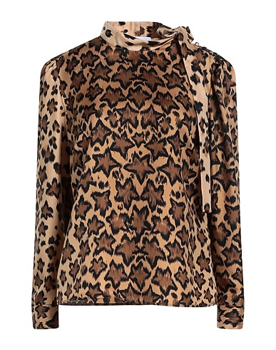 REDValentino Patterned shirts & blouses Camel 100% Silk