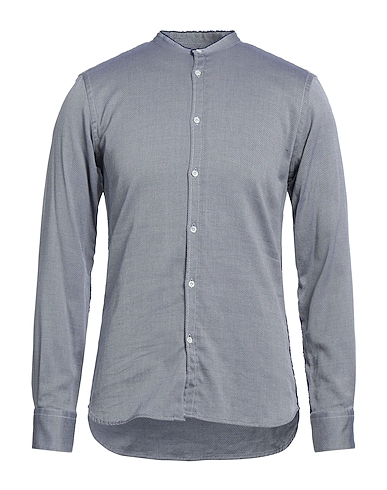 AGLINI Solid colour shirt Blue 100% Cotton
