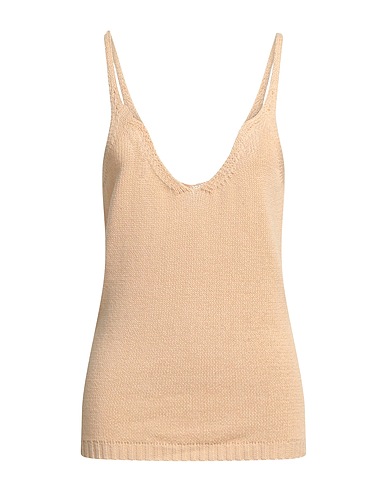 SKILLS & GENES Top Beige 37% Linen, 33% Cotton, 30% Elastane