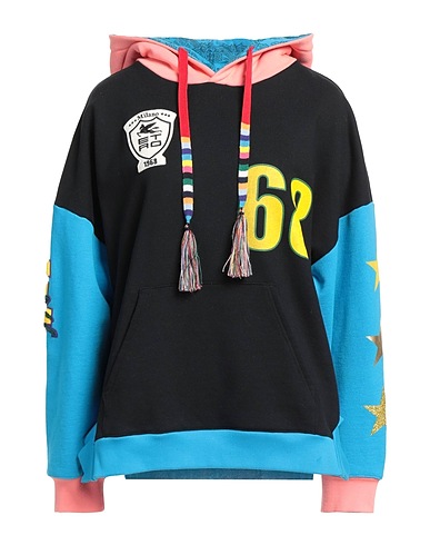 ETRO Hooded sweatshirt Black 95% Cotton, 5% Elastane, Polyester, Acetate, Wool