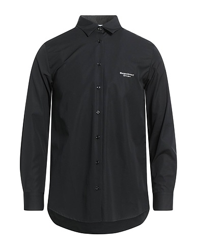 MORGAN STEWART SPORT Solid colour shirt Black 100% Cotton