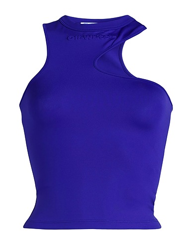 OFF-WHITE™ Crop top Bright blue 86% Polyamide, 14% Elastane