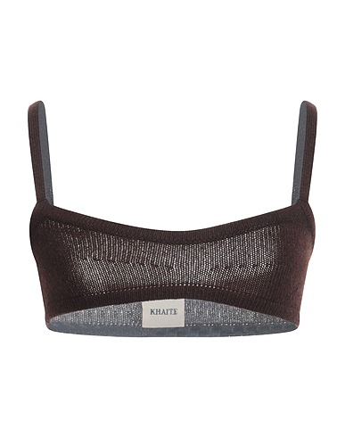 KHAITE Top Dark brown 100% Cashmere