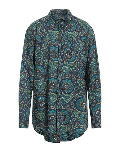 ETRO Patterned shirt Midnight blue 100% Cotton