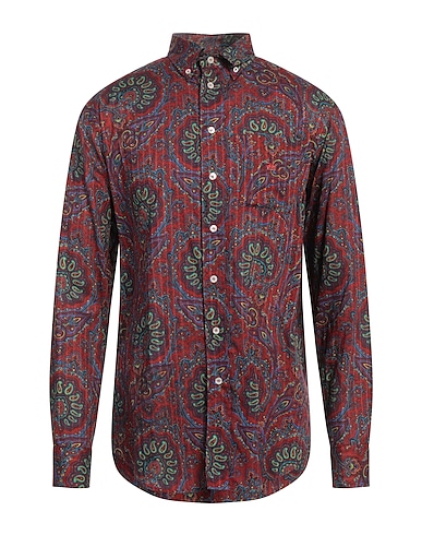 ETRO Patterned shirt Plum 100% Cotton