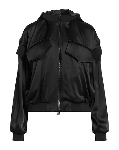TOM FORD Hooded track jacket  Black 65% Acetate, 35% Viscose, Polyester, Elastane
