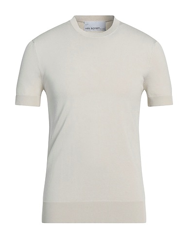 NEIL BARRETT Basic T-shirt Off white 60% Viscose, 40% Polyamide