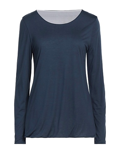 PUROTATTO Camiseta básica Azul marino 60% Modal, 40% Fibra de proteína de leche