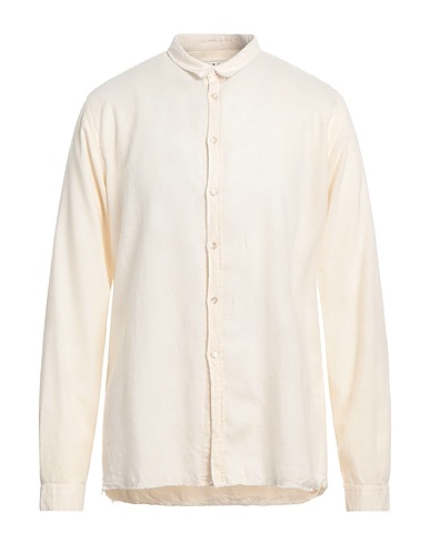 6167 Solid colour shirt Cream 100% Cotton