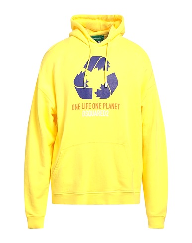 DSQUARED2 Felpa Giallo 100% Cotone, Elastan