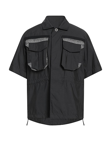 SACAI Camicia fantasia Nero 70% Cotone, 30% Poliestere, Cupro