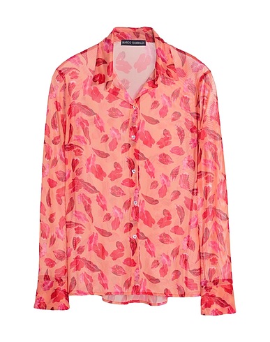 MARCO RAMBALDI Patterned shirts & blouses Orange 94% Polyamide, 6% Elastane