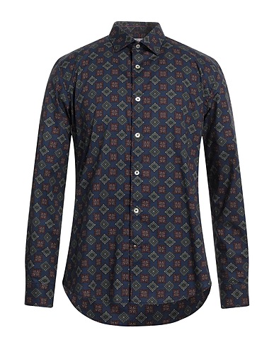 ALLEY DOCKS 963 Camicia fantasia Blu notte 97% Cotone, 3% Elastan
