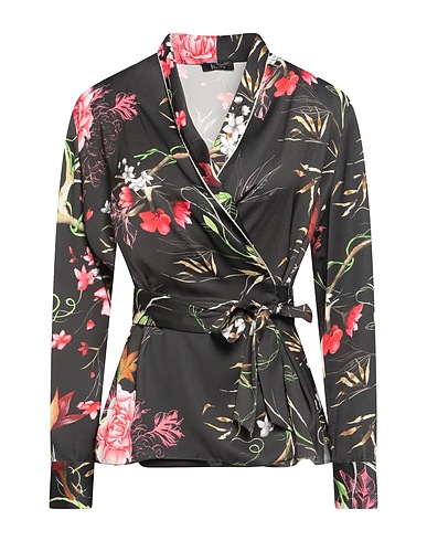 HANITA Floral shirts & blouses Black 100% Polyester