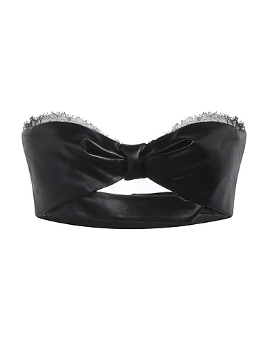 SAINT LAURENT Evening top Black 65% Acetate, 26% Wool, 9% Silk
