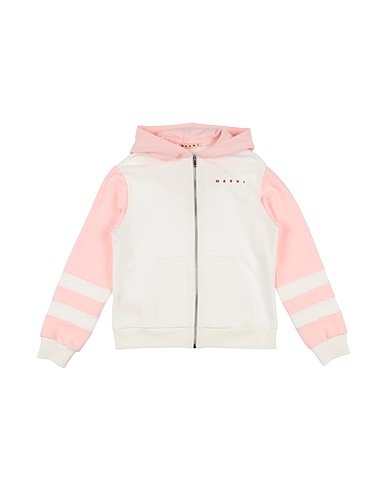 MARNI Hooded track jacket  White 100% Cotton, Elastane