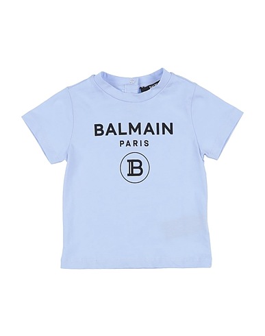 BALMAIN T-shirt Light blue 100% Cotton
