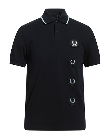RAF SIMONS FRED PERRY Polo shirt Black 100% Cotton, Polyester