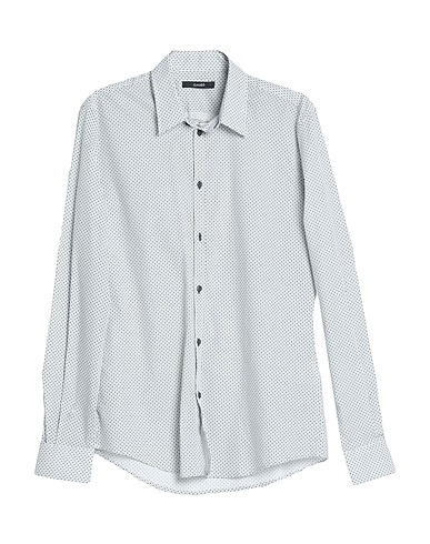 GAUDÌ Patterned shirt Light grey 97% Cotton, 3% Elastane
