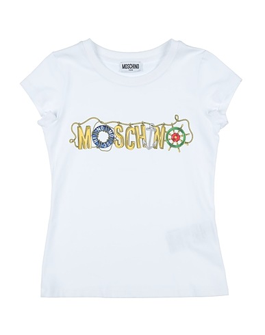 MOSCHINO TEEN T-shirt White 95% Cotton, 5% Elastane