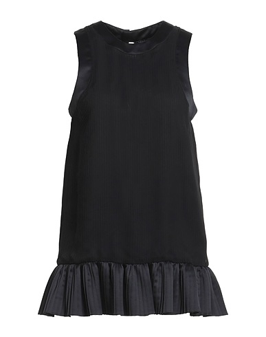 SACAI トップス ブラック ポリエステル 100%