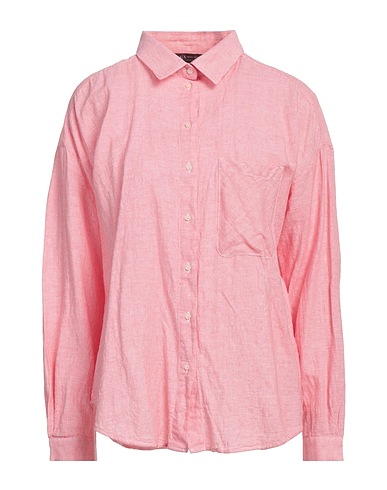 ARMANI EXCHANGE Striped shirt Red 53% Cotton, 47% Linen
