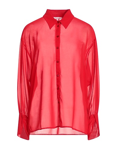 PATRIZIA PEPE Solid colour shirts & blouses Red 100% Polyester
