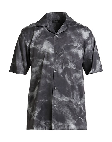 THEORY Patterned shirt Charcoal 100% Lyocell