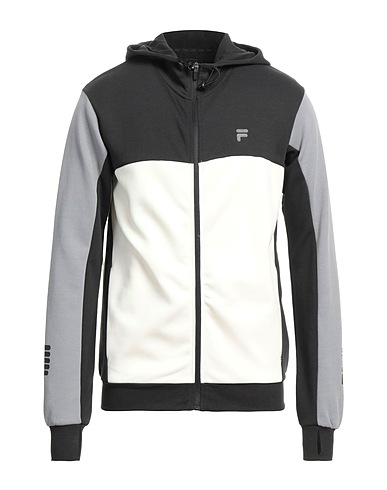 FILA Hooded track jacket  Black 65% Shell, 35% Cotton