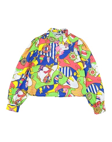 MOSCHINO TEEN Patterned shirts & blouses White 100% Viscose