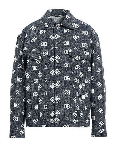 DOLCE&GABBANA Jacket Navy blue 98% Cotton, 2% Elastane